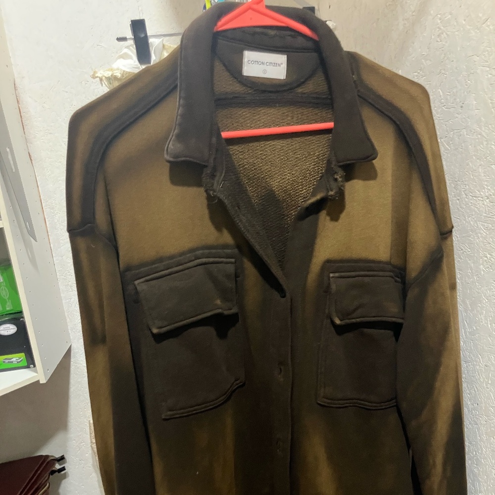 Cotton Citizen Oversized Brown Button Up Shirt